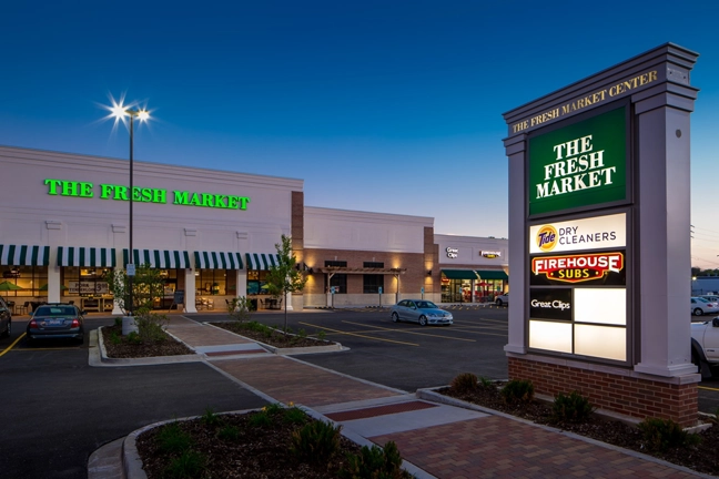 The Fresh Market Center was developed by the Opus Development Company retail team.